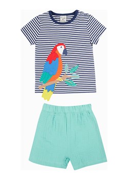 Frugi 2-częściowy zestaw &quot;Parrot&quot; w kolorze granatowo-biało-turkusowym ze sklepu Limango Polska w kategorii Komplety chłopięce - zdjęcie 184206058