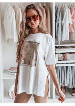 T-shirt damski EMLOT biały Dstreet RY2622 ze sklepu DSTREET.PL w kategorii Bluzki damskie - zdjęcie 184206246