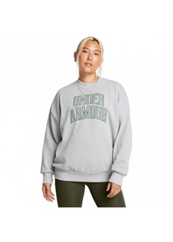 Damska bluza dresowa nierozpinana bez kaptura Under Armour UA Icon Hwt Terry Os Crew - czarna ze sklepu Sportstylestory.com w kategorii Bluzy damskie - zdjęcie 184208019