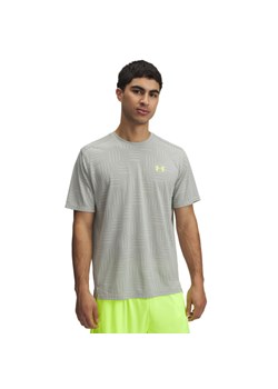 Męska koszulka treningowa Under Armour UA Tech Vent Geotessa SS - zielona ze sklepu Sportstylestory.com w kategorii T-shirty męskie - zdjęcie 184208076