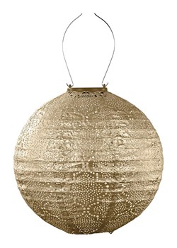 Lumiz Lampion solarny LED &quot;Bazaar Rond&quot; w kolorze złotym - Ø 30 cm ze sklepu Limango Polska w kategorii Oświetlenie - zdjęcie 184209416
