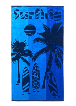 Le Comptoir de la Plage Ręcznik plażowy &quot;Lombok&quot; w kolorze niebieskim - 170 x 90 cm ze sklepu Limango Polska w kategorii Ręczniki - zdjęcie 184210348