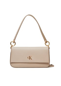 Torebka Calvin Klein Minimal Monogram Shoulder Pouch LV04K3161G Écru ze sklepu eobuwie.pl w kategorii Torebki damskie - zdjęcie 184210628