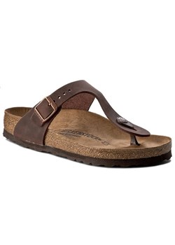 Japonki Birkenstock Gizeh 0743831 Brązowy ze sklepu eobuwie.pl w kategorii Klapki damskie - zdjęcie 184210648