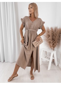 sukienka caprina ciemnobeżowa one size ze sklepu UBRA w kategorii Sukienki - zdjęcie 184213866