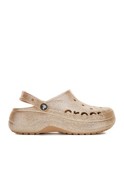 Klapki Crocs BAYA PLATFORM CLOG 208459-212 Złoty ze sklepu eobuwie.pl w kategorii Klapki damskie - zdjęcie 184214217