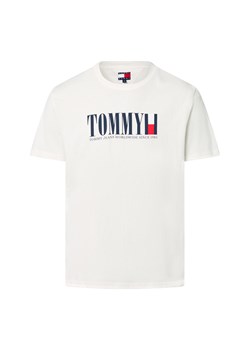 Tommy Jeans Koszulka męska Mężczyźni Bawełna biały nadruk ze sklepu vangraaf w kategorii T-shirty męskie - zdjęcie 184215299
