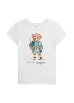 Polo Ralph Lauren T-Shirt 313971122002 Biały Regular Fit ze sklepu MODIVO w kategorii Bluzki dziewczęce - zdjęcie 184215776