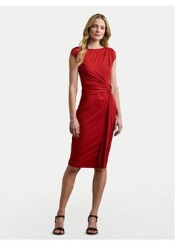 LAUREN RALPH LAUREN Sukienka koktajlowa 200973601002 Czerwony Slim Fit ze sklepu MODIVO w kategorii Sukienki - zdjęcie 184215835