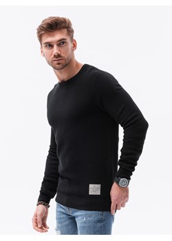 Sweter męski - czarny V4 E185 ze sklepu ombre w kategorii Swetry męskie - zdjęcie 184216388