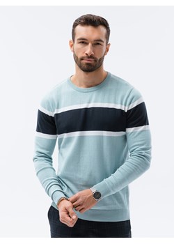 Sweter męski - jasnoniebieski V7 E190 ze sklepu ombre w kategorii Swetry męskie - zdjęcie 184216396