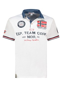 Geographical Norway Koszulka polo &quot;Koptaine&quot; w kolorze białym ze sklepu Limango Polska w kategorii T-shirty męskie - zdjęcie 184216927