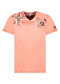 Geographical Norway Koszulka &quot;Jamo&quot; w kolorze koralowym ze sklepu Limango Polska w kategorii T-shirty męskie - zdjęcie 184218029