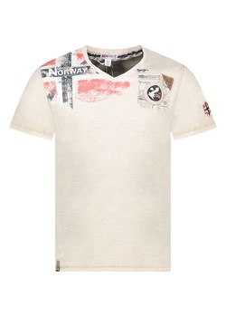 Geographical Norway Koszulka &quot;Jamo&quot; w kolorze beżowym ze sklepu Limango Polska w kategorii T-shirty męskie - zdjęcie 184218037