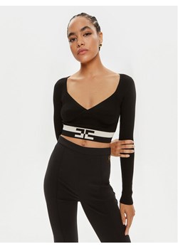 Elisabetta Franchi Bluzka MK-55S-46E2-V250 Czarny Slim Fit ze sklepu MODIVO w kategorii Bluzki damskie - zdjęcie 184218826