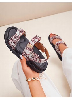 Royalfashion Damskie sandały z printem Alloe ze sklepu royalfashion.pl w kategorii Sandały damskie - zdjęcie 184219538