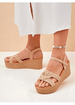 Royalfashion Damskie sandały na koturnie plecione Sunny Day ze sklepu royalfashion.pl w kategorii Sandały damskie - zdjęcie 184219926