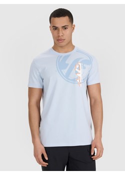 Męski t-shirt z nadrukiem 4F 4FRSS25TTSHM3002 - niebieski ze sklepu Sportstylestory.com w kategorii T-shirty męskie - zdjęcie 184221358
