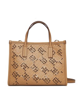 Torebka Tommy Hilfiger Th City Mini AW0AW17500 Brązowy ze sklepu eobuwie.pl w kategorii Kuferki - zdjęcie 184221756
