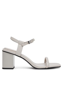 Sandały Calvin Klein Block Heel Sandal 75 Lth HW0HW02650 Szary ze sklepu eobuwie.pl w kategorii Sandały damskie - zdjęcie 184221776
