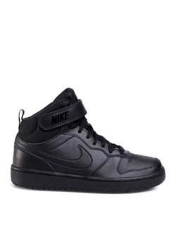 Sneakersy Nike Court Borough Mid 2 (GS) CD7782 001 Czarny ze sklepu eobuwie.pl w kategorii Buty sportowe dziecięce - zdjęcie 184221806