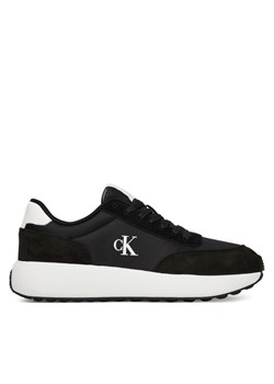 Sneakersy Calvin Klein Jeans Athleisure Runner Laceup Ny-Su YM0YM01370 Czarny ze sklepu eobuwie.pl w kategorii Buty sportowe męskie - zdjęcie 184227207