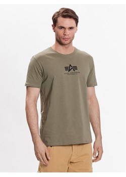 Alpha Industries T-Shirt Basic 118533 Beżowy Regular Fit ze sklepu MODIVO w kategorii T-shirty męskie - zdjęcie 184227895