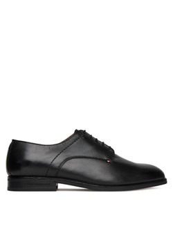 Tommy Hilfiger Półbuty Hilfiger Thunit FM0FM05533 Czarny ze sklepu MODIVO w kategorii Buty eleganckie męskie - zdjęcie 184227947