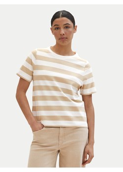 Tom Tailor T-Shirt 1040584 Beżowy Regular Fit ze sklepu MODIVO w kategorii Bluzki damskie - zdjęcie 184227986