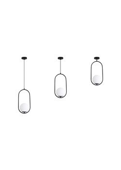 Designerska lampa wisząca OMEGA z mlecznobiałym kloszem ze szkła ze sklepu Lysne w kategorii Lampy wiszące - zdjęcie 184228867