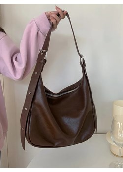 Klasyczna skórzana torba crossbody - Brązowy ze sklepu Intimica.pl w kategorii Listonoszki - zdjęcie 184230005