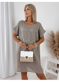 sukienka serina ciemnobeżowa one size ze sklepu UBRA w kategorii Sukienki - zdjęcie 184230967