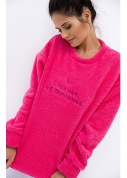 Bluza z miękkiej dzianiny typu soft Brooklyn, Kolor różowy-wzór, Rozmiar S, SENSIS ze sklepu Intymna w kategorii Piżamy damskie - zdjęcie 184231228
