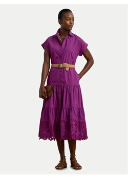LAUREN RALPH LAUREN Sukienka koszulowa 200970821001 Fioletowy Regular Fit ze sklepu MODIVO w kategorii Sukienki - zdjęcie 184231757