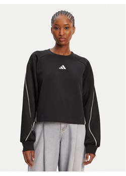 adidas Bluza Stadium 3-Stripes JL6996 Czarny Loose Fit ze sklepu MODIVO w kategorii Bluzy damskie - zdjęcie 184231857