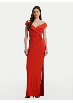LAUREN RALPH LAUREN Sukienka wieczorowa 253863940024 Pomarańczowy Slim Fit ze sklepu MODIVO w kategorii Sukienki - zdjęcie 184231927