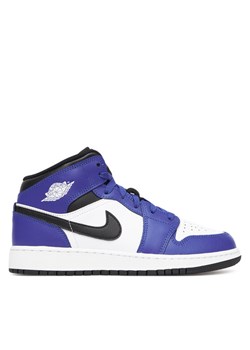 Sneakersy Nike Air Jordan 1 Mid (GS) DQ8423 402 Niebieski ze sklepu eobuwie.pl w kategorii Buty sportowe dziecięce - zdjęcie 184233189