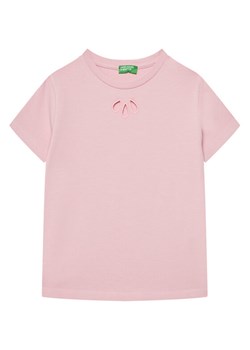 United Colors Of Benetton T-Shirt 3P4ZC10O0 Różowy Slim Fit ze sklepu MODIVO w kategorii Bluzki dziewczęce - zdjęcie 184233516
