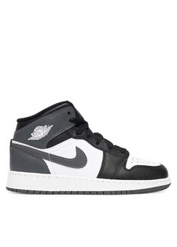 Nike Sneakersy Air Jordan 1 Mid (GS) DQ8423 001 Szary ze sklepu MODIVO w kategorii Buty sportowe dziecięce - zdjęcie 184233517