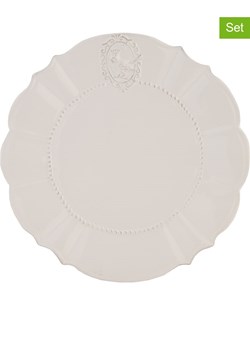 Clayre &amp; Eef Talerze płaskie (6 szt.) w kolorze białym - Ø 27 cm ze sklepu Limango Polska w kategorii Talerze - zdjęcie 184234618