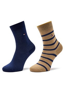 Tommy Hilfiger Zestaw 2 par wysokich skarpet dziecięcych 701229939 Niebieski ze sklepu MODIVO w kategorii Skarpetki dziecięce - zdjęcie 184235086