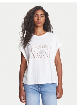 Emporio Armani T-Shirt EW000616 AF12187 U1131 Biały Loose Fit - id: 0000304871412 - marki Emporio Armani - 184235127 Emporio Armani T-Shirt EW000616 AF12187 U1131 Biały Loose Fit ze sklepu MODIVO w kategorii Bluzki damskie - zdjęcie 184235127
