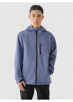 Męska kurtka softshell 4F 4FRAW24TSOFM397 - niebieska ze sklepu Sportstylestory.com w kategorii Kurtki męskie - zdjęcie 184236758