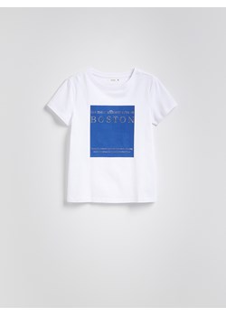 Reserved - T-shirt z nadrukiem - biały ze sklepu Reserved w kategorii Bluzki damskie - zdjęcie 184240515