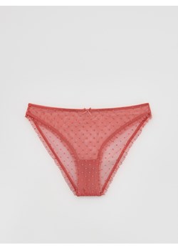 Reserved - Siateczkowe majtki bikini - intenstywna czerwień ze sklepu Reserved w kategorii Majtki damskie - zdjęcie 184240588
