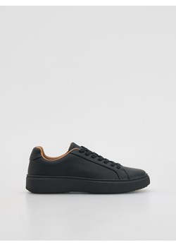 Reserved - Skórzane sneakersy - czarny ze sklepu Reserved w kategorii Buty sportowe męskie - zdjęcie 184240727