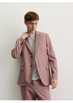 Reserved - Marynarka slim fit z domieszką wiskozy - jasnofioletowy ze sklepu Reserved w kategorii Marynarki męskie - zdjęcie 184241346