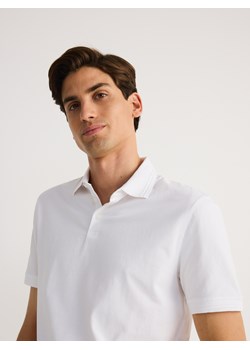 Reserved - Koszulka polo regular - biały ze sklepu Reserved w kategorii T-shirty męskie - zdjęcie 184241367