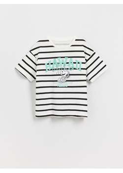 Reserved - T-shirt z nadrukiem Snoopy - wielobarwny ze sklepu Reserved w kategorii Bluzki dziewczęce - zdjęcie 184241425