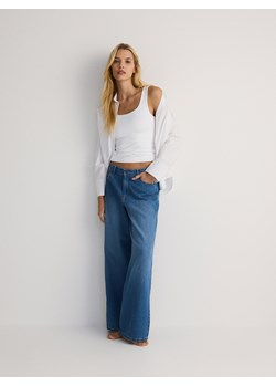 Reserved - Jeansy wide leg baggy - niebieski ze sklepu Reserved w kategorii Jeansy damskie - zdjęcie 184241745